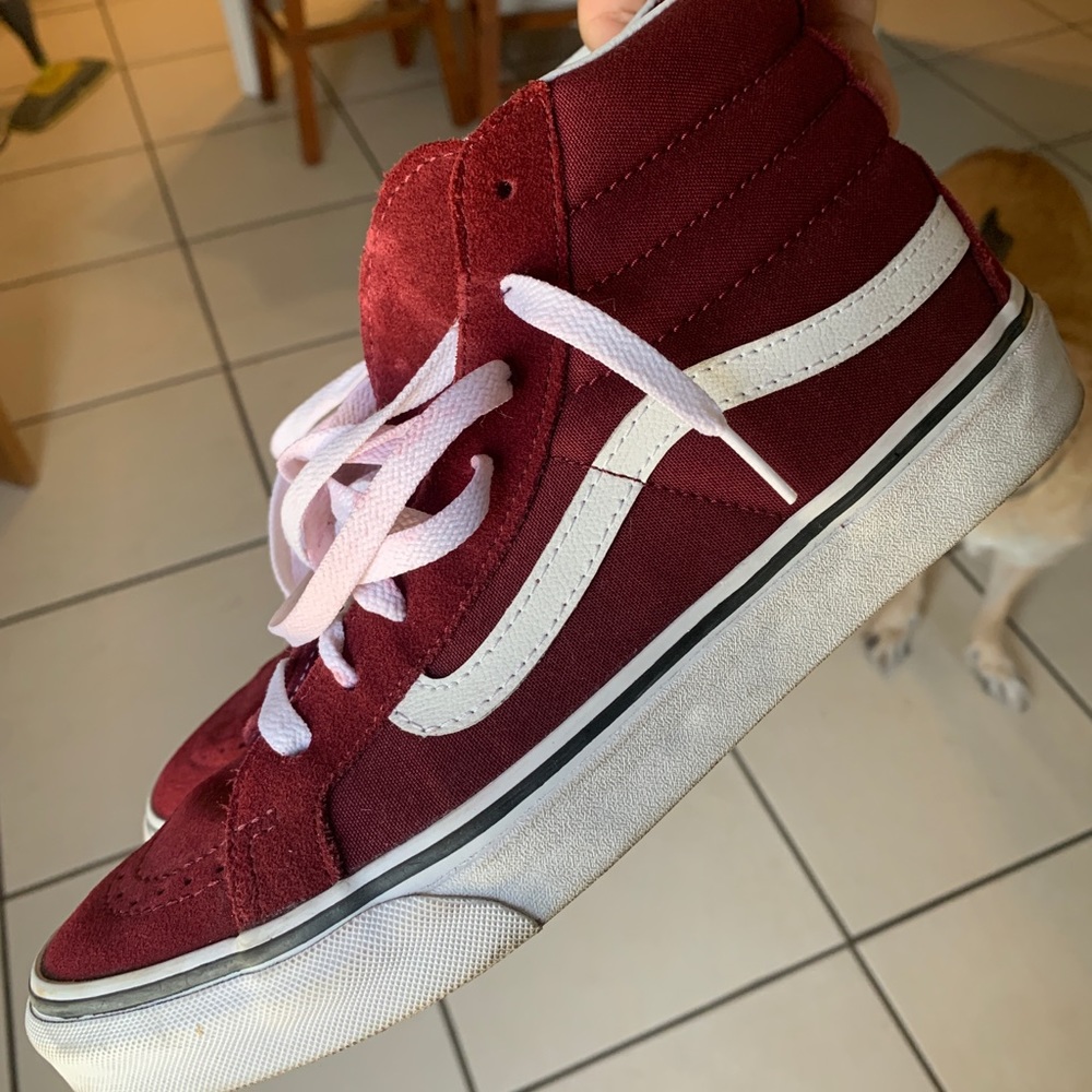 Vans Sk8-Hi Suede Maroon Burgundy Red
